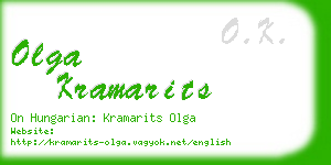 olga kramarits business card